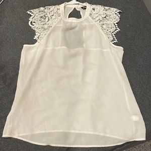 Offwhite/cream express choker tank